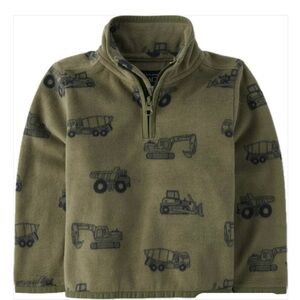 The Children's Place Olive Green Construction Fleece Jacket